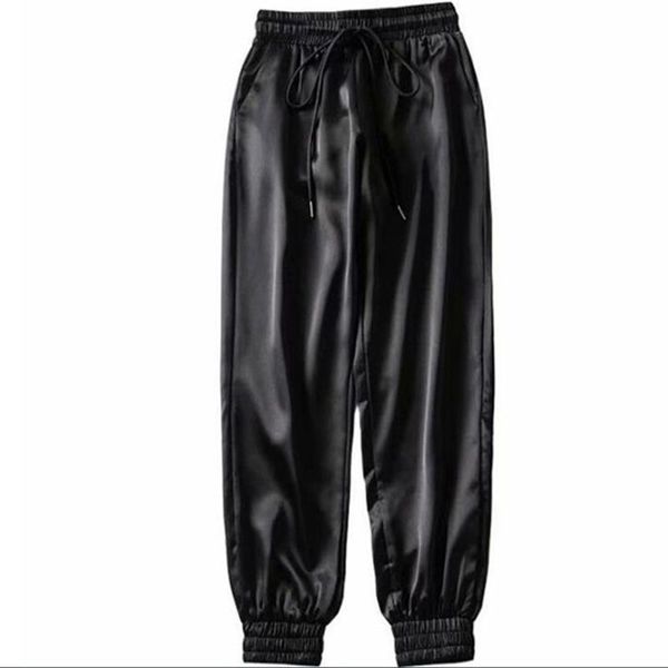 new women casual sports drawstring sweatpants tracksuit satin silk joggers pants women trousers high waist pants fashion trend, Black;white
new women casual sports drawstring sweatpants tracksuit satin silk joggers pants women trousers high waist pants fashion trend, Black;white