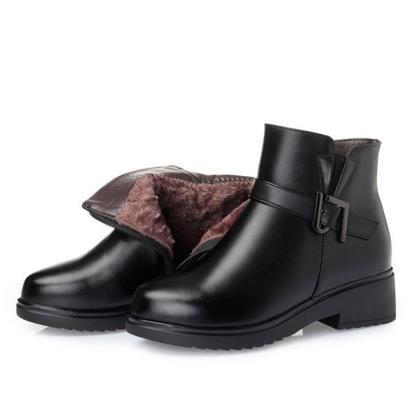 boots 100% natural full genuine leather inside plush / wool warm comfort women shoes snow plus size winter, Black
boots 100% natural full genuine leather inside plush / wool warm comfort women shoes snow plus size winter, Black