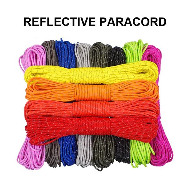 12 colors 7 strands reflective paracord for outdoor kit diy lanyard camping hiking parachute cord
12 colors 7 strands reflective paracord for outdoor kit diy lanyard camping hiking parachute cord
