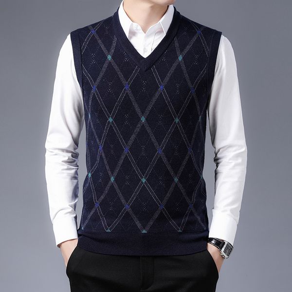 2021 autumn and mid-aged winter containing wool sweater with neckline on father vest 9amd, Black
2021 autumn and mid-aged winter containing wool sweater with neckline on father vest 9amd, Black