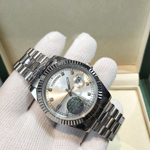 2021 new silver president daydate sapphire cystal geneva men watches automatic mechanical 2813 movement male wrist watches, Slivery;brown
2021 new silver president daydate sapphire cystal geneva men watches automatic mechanical 2813 movement male wrist watches, Slivery;brown