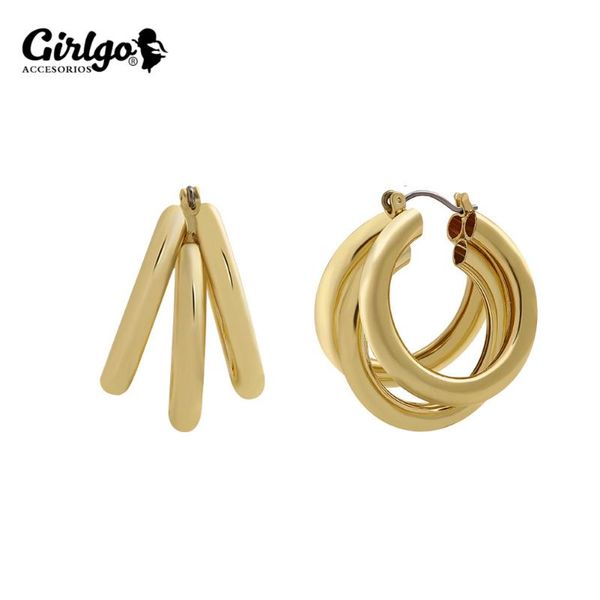 hoop & huggie girlgo 2021 metal earrings for female simplicity cycle layered full crystal piercing bague gold color jewelry gifts, Golden;silver
hoop & huggie girlgo 2021 metal earrings for female simplicity cycle layered full crystal piercing bague gold color jewelry gifts, Golden;silver