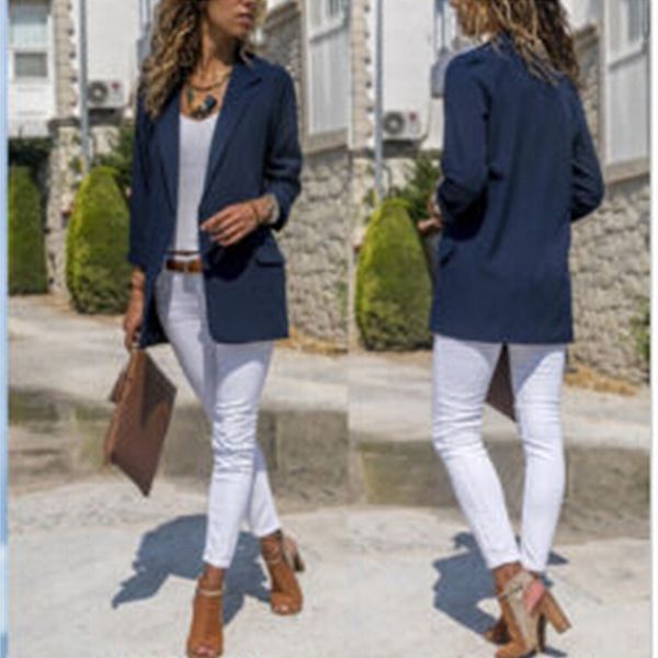 new autumn women's slim solid ladies suit party coat fashion outwear jacket casual clothing, Black;brown
new autumn women's slim solid ladies suit party coat fashion outwear jacket casual clothing, Black;brown