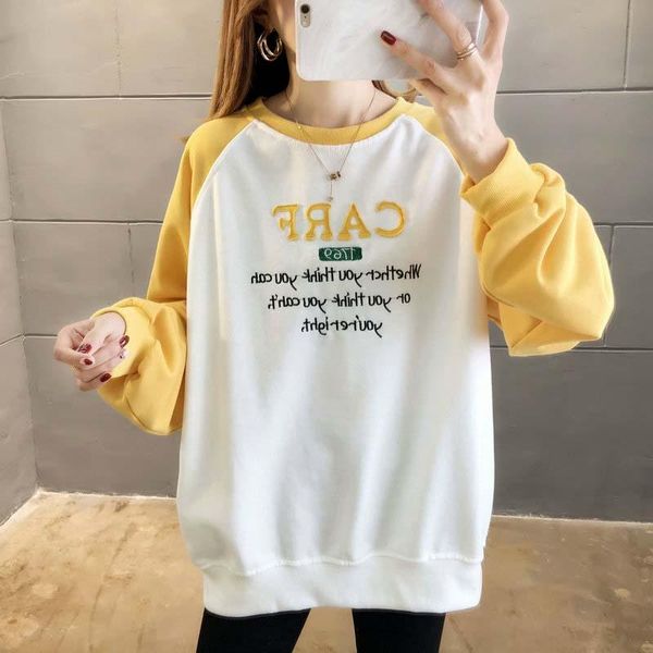 women's hoodies & sweatshirts autumn letter embroidery hoodie women oversized thin korean sweatshirt long sleeve green casual yellow co, Black
women's hoodies & sweatshirts autumn letter embroidery hoodie women oversized thin korean sweatshirt long sleeve green casual yellow co, Black