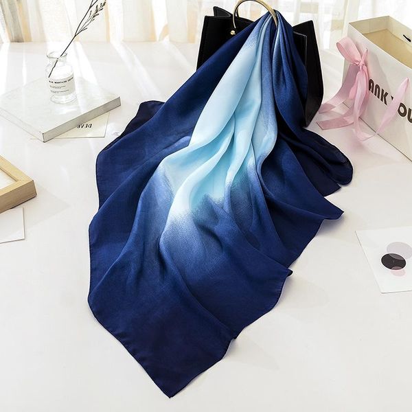 90*90cm square scarf silk neckerchirf work dress stewardess long luxury bandana hair accessories for women, Blue;gray
90*90cm square scarf silk neckerchirf work dress stewardess long luxury bandana hair accessories for women, Blue;gray