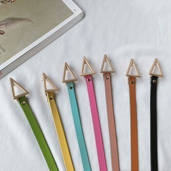 cute belt ins influencer fashion 2020 designer triangle buckle leather brief thin belt women dress belts pink black brown green t200427
cute belt ins influencer fashion 2020 designer triangle buckle leather brief thin belt women dress belts pink black brown green t200427