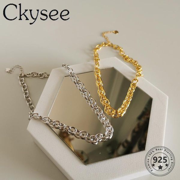ckysee news 925 sterling silver necklace golden link chain necklace for fashion women girlfriend silver 925 jewelry 
ckysee news 925 sterling silver necklace golden link chain necklace for fashion women girlfriend silver 925 jewelry