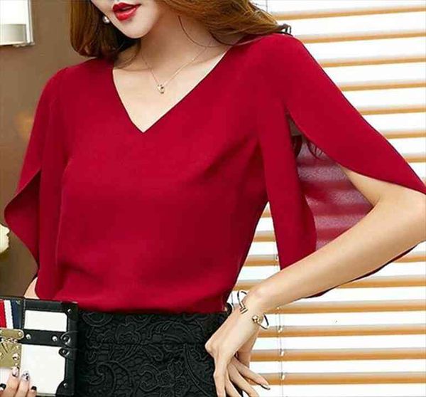 summer women v-neck chiffon blouse short sleeve plus size chiffon shirt womens and blouses blusa feminina s-3xl, White
summer women v-neck chiffon blouse short sleeve plus size chiffon shirt womens and blouses blusa feminina s-3xl, White