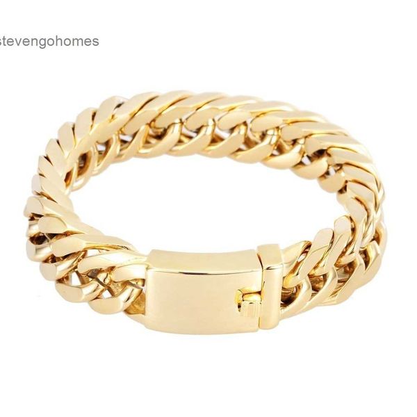 cuba vacuum electroplating gold men's bracelet domineering jewelry, Silver 
cuba vacuum electroplating gold men's bracelet domineering jewelry, Silver