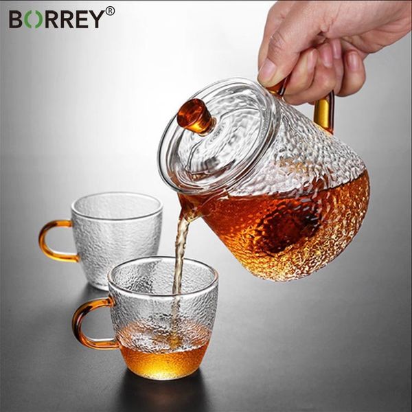 borrey borosilicate heat resistant glass teapot gas stove flower puer kettle chinese kung fu tea set with filter q1218
borrey borosilicate heat resistant glass teapot gas stove flower puer kettle chinese kung fu tea set with filter q1218