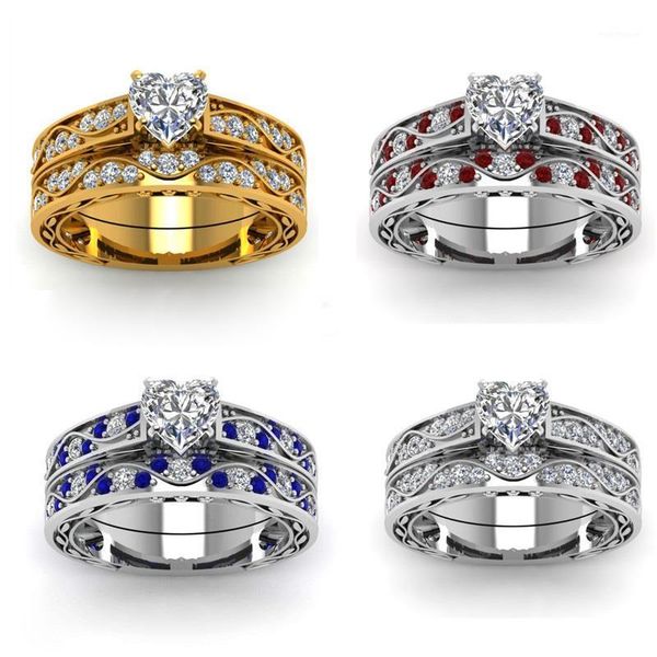 wedding rings trendy crystal engagement set for women female jewelry elegant heart-shape white zircon band gift1, Slivery;golden
wedding rings trendy crystal engagement set for women female jewelry elegant heart-shape white zircon band gift1, Slivery;golden