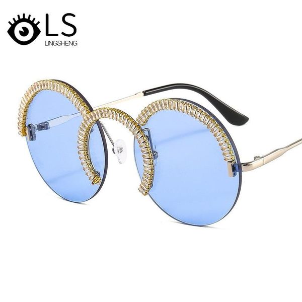 LS Personalized Designer Shades For Women 2021 New Round Diamond Sunglasses Fashion Nose Ring Trend Sunglasses YG046, White;black
LS Personalized Designer Shades For Women 2021 New Round Diamond Sunglasses Fashion Nose Ring Trend Sunglasses YG046, White;black