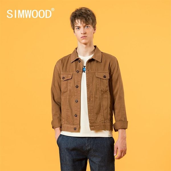 simwood autumn new trucker jacket men vintage garment washed short slim fit jackets plus size 100% cotton outerwear 201218, Black;brown
simwood autumn new trucker jacket men vintage garment washed short slim fit jackets plus size 100% cotton outerwear 201218, Black;brown