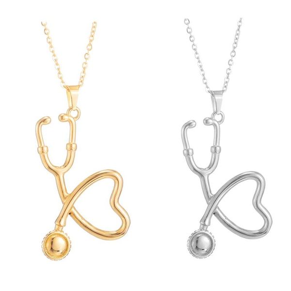 fashion stethoscope pendants necklaces for women men stainless steel gold silver color chain pendant heartbeat necklace jewelry
fashion stethoscope pendants necklaces for women men stainless steel gold silver color chain pendant heartbeat necklace jewelry