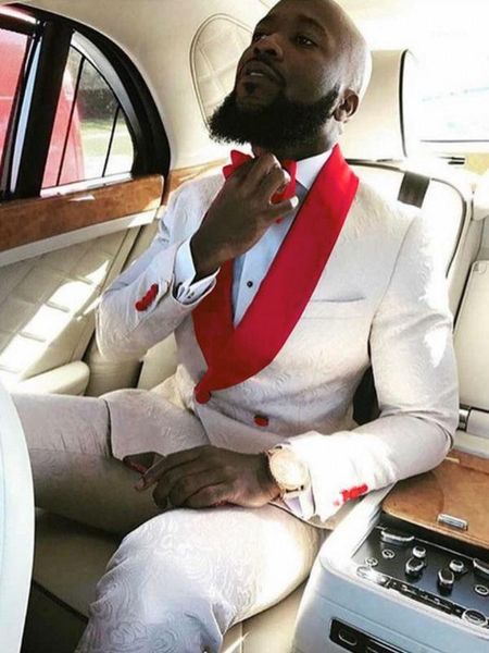 double breasted groomsmen shawl red satin lapel groom tuxedos ivory men suits wedding/prom man ( jacket + pants + tie ) z901, White;black
double breasted groomsmen shawl red satin lapel groom tuxedos ivory men suits wedding/prom man ( jacket + pants + tie ) z901, White;black