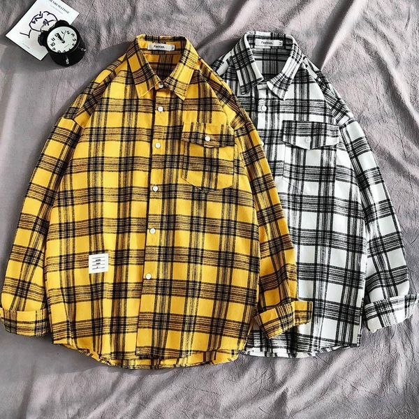 casual striped plaid shirts men autumn pocket long sleeved shirt male high street shirts men's clothing white yellow1, White;black
casual striped plaid shirts men autumn pocket long sleeved shirt male high street shirts men's clothing white yellow1, White;black