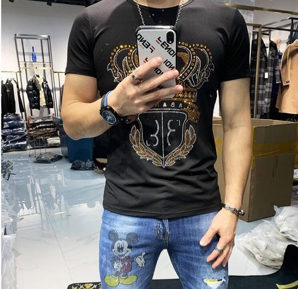 size 2020 more strass t-shirts of men summer clothes short-sleeve man streetwear thin neck tshirts present gwro, White
size 2020 more strass t-shirts of men summer clothes short-sleeve man streetwear thin neck tshirts present gwro, White