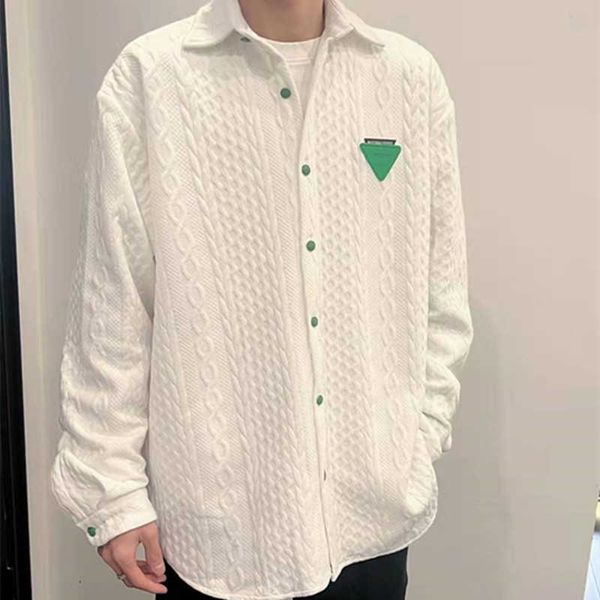 men's casual shirts 2022 spring and summer tide brand bv three-dimensional inverted triangular label leisure business long sleeved shir, White;black
men's casual shirts 2022 spring and summer tide brand bv three-dimensional inverted triangular label leisure business long sleeved shir, White;black