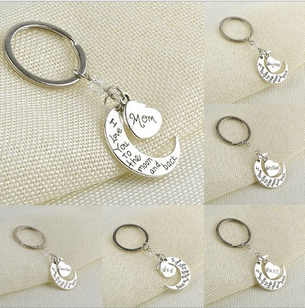 i love you to the moon and back keychain moon heart shape key ring holder metal circle charm for bag key pendants toys decoration e112702, Red;brown
i love you to the moon and back keychain moon heart shape key ring holder metal circle charm for bag key pendants toys decoration e112702, Red;brown
