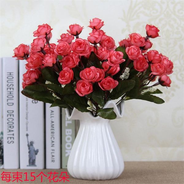 decorative flowers & wreaths 15 heads / bouquet rose decor artificial flower home imitation fake for garden plant desk hand-holding
decorative flowers & wreaths 15 heads / bouquet rose decor artificial flower home imitation fake for garden plant desk hand-holding