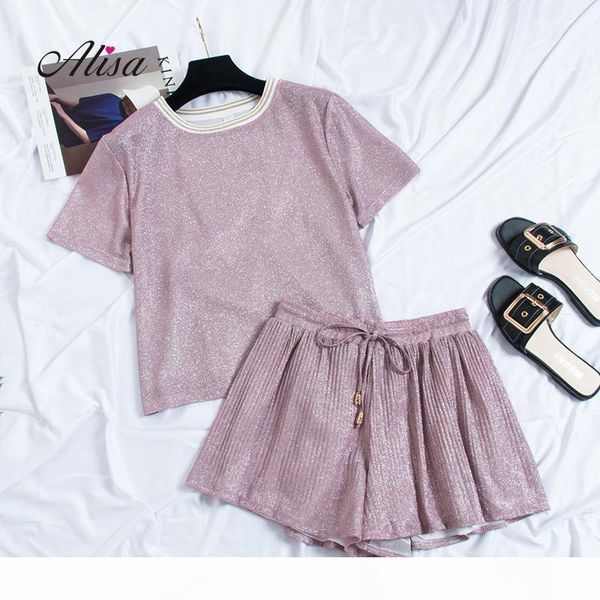 2018 new female summer 2 piece tracksuit short sleeve t-shirt+wide leg pants shorts bright silk women's sets fashion korean suit, White
2018 new female summer 2 piece tracksuit short sleeve t-shirt+wide leg pants shorts bright silk women's sets fashion korean suit, White