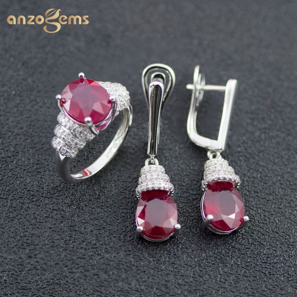 anzogems 100% natural africa ruby sets real 925 sterling silver earrings ring red gemstone jewelry for women's gift 2020 q1218, Golden;white
anzogems 100% natural africa ruby sets real 925 sterling silver earrings ring red gemstone jewelry for women's gift 2020 q1218, Golden;white