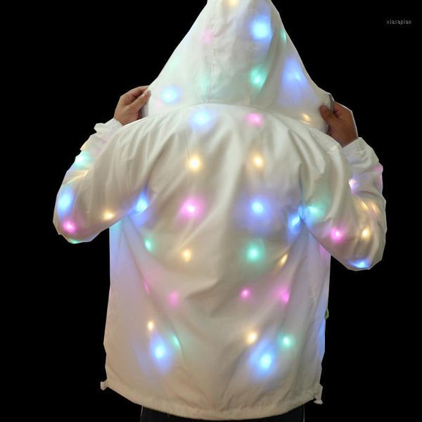 led flash light up rave jacket sport outwear party costume fancy long sleeve zipper hooded pocket glowing clothes1, Black;brown
led flash light up rave jacket sport outwear party costume fancy long sleeve zipper hooded pocket glowing clothes1, Black;brown