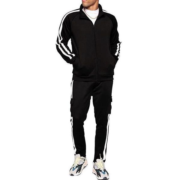 2021 tracksuits autumn and winter fashion mens sweatshirt casual side stripe contrast color suit for men, Gray
2021 tracksuits autumn and winter fashion mens sweatshirt casual side stripe contrast color suit for men, Gray