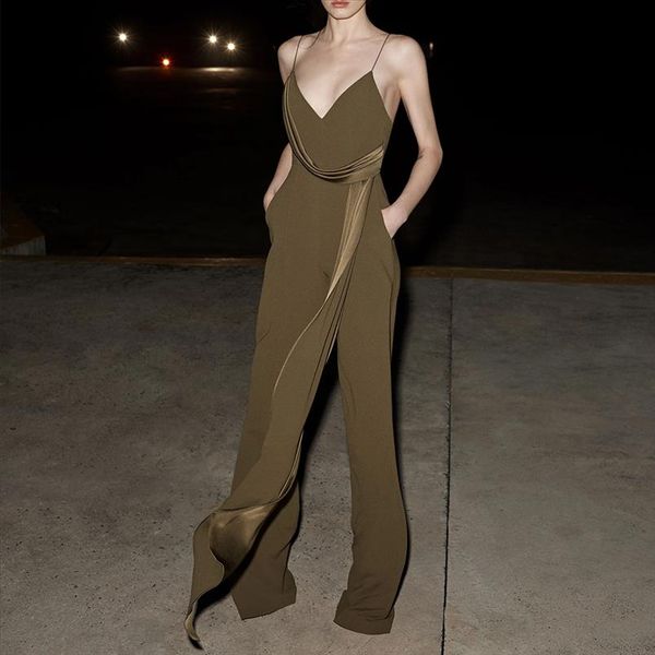 runway new fashion crepe bikini draped jumpsuit 2020 summer women green celebrity club evening party jumpsuit, Black;white
runway new fashion crepe bikini draped jumpsuit 2020 summer women green celebrity club evening party jumpsuit, Black;white