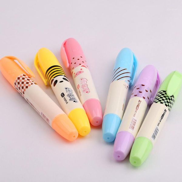 6pcs creative high capacity cartoon highlighter with fragrance hand account drawing pen marcador child gift office&school suppli1, Black;red
6pcs creative high capacity cartoon highlighter with fragrance hand account drawing pen marcador child gift office&school suppli1, Black;red