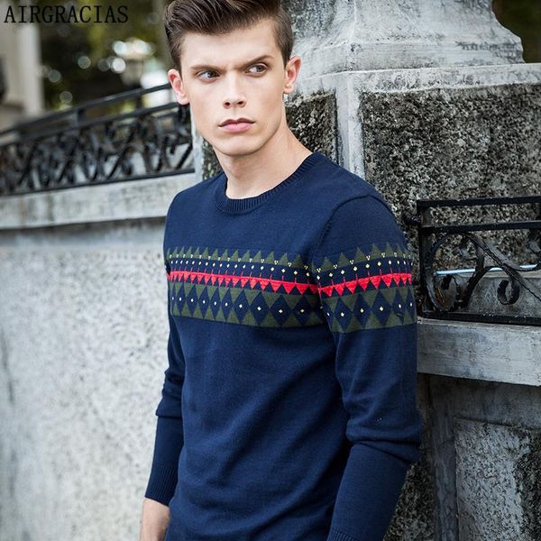 airgracias 100% cotton sweater men autumn winter knitted cotton sweaters fashion plaid o-neck pullover male, White;black
airgracias 100% cotton sweater men autumn winter knitted cotton sweaters fashion plaid o-neck pullover male, White;black