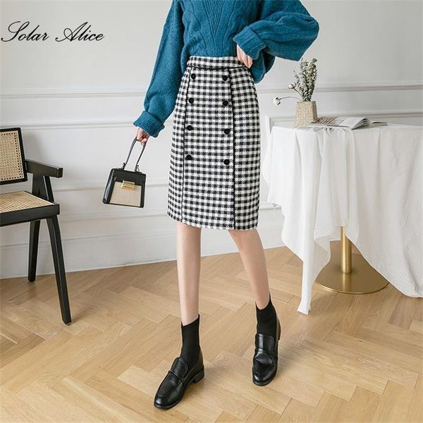 skirts 2021 women's autumn and winter high-waist plaid skirt slim all-match woolen mid-length a-line, Black
skirts 2021 women's autumn and winter high-waist plaid skirt slim all-match woolen mid-length a-line, Black