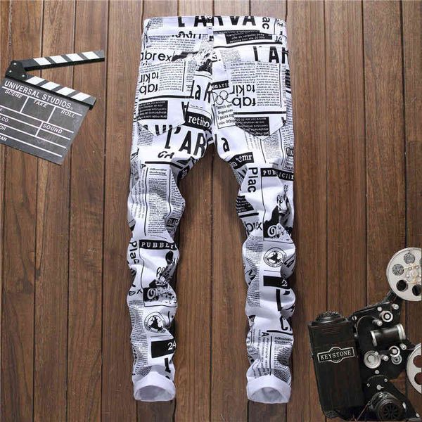 pencil mens designer jeans letter printed white denim pants fashion club clothing for male hip hop skinny, Black
pencil mens designer jeans letter printed white denim pants fashion club clothing for male hip hop skinny, Black