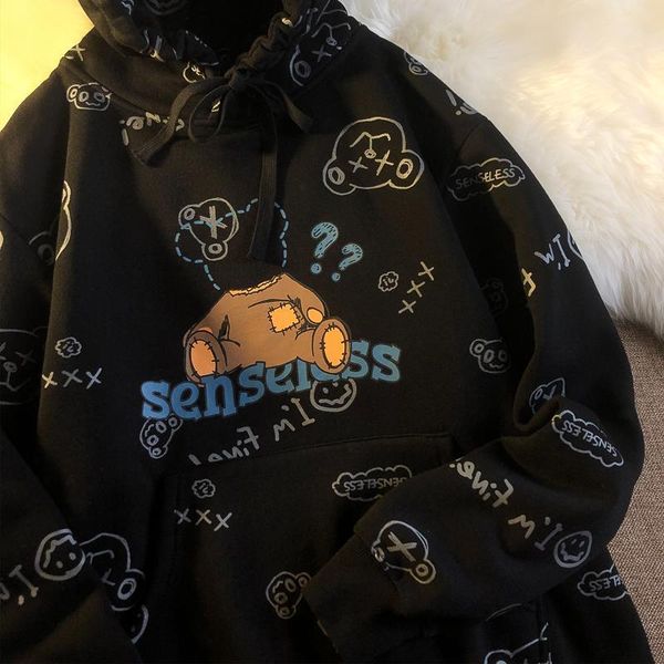 and autumn cashmere thickened winter 2020 new versatile ulzzang sweater women's thin loose hoodie, Black
and autumn cashmere thickened winter 2020 new versatile ulzzang sweater women's thin loose hoodie, Black