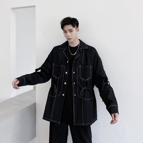 2020 down men waist purse strings men's japanese style korean streetwear vintage cargo jacket outerwear 5keu, Black;brown
2020 down men waist purse strings men's japanese style korean streetwear vintage cargo jacket outerwear 5keu, Black;brown