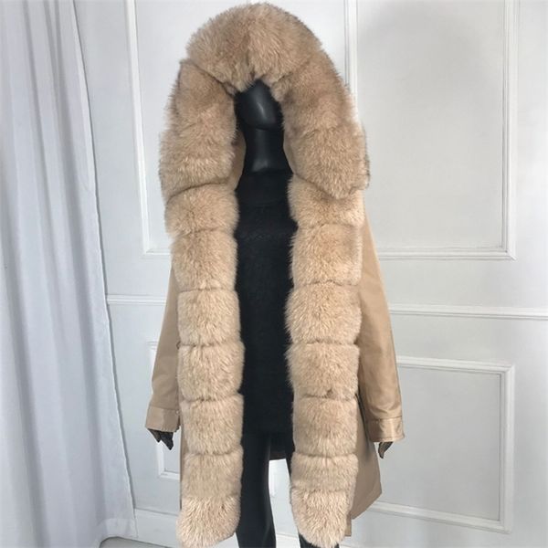 woman big large fox collar and liner rabbit women's winter parka with natural fur 201212, Black
woman big large fox collar and liner rabbit women's winter parka with natural fur 201212, Black