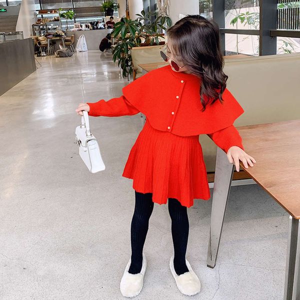 girls' korean round neck solid pullover 2020 new autumn and winter children's heavy woolen drs 0174, Blue