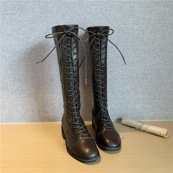 2020 new winter trending leather brown knee high boots round toe lace up boots autumn black women riding lady party shoes1
2020 new winter trending leather brown knee high boots round toe lace up boots autumn black women riding lady party shoes1