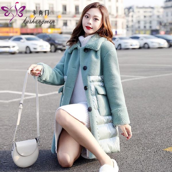 women's down & parkas winter cotton coat 2021 lambswool splice jacket parka female long overcoat womens warm slim, Black
women's down & parkas winter cotton coat 2021 lambswool splice jacket parka female long overcoat womens warm slim, Black