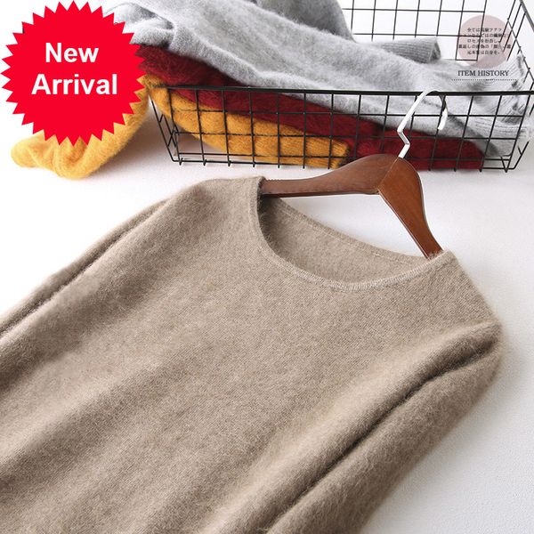 2021 new winter new sweaters women mink cashmere wool pullover base low round warm plush knitted simple cozy sweater 25t2, White;black
2021 new winter new sweaters women mink cashmere wool pullover base low round warm plush knitted simple cozy sweater 25t2, White;black