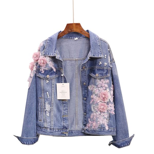 2021 new spring autumn women's harajuku denim jacket coat hand beaded flower embroidery short jean jackets female basic coats outfit y2, Black;brown
2021 new spring autumn women's harajuku denim jacket coat hand beaded flower embroidery short jean jackets female basic coats outfit y2, Black;brown
