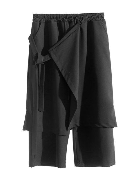 trendy brand casual pants men's dark style wide-leg pants men's nine-point skirt pants plus size spring and summer thin hip-hop st, Black
trendy brand casual pants men's dark style wide-leg pants men's nine-point skirt pants plus size spring and summer thin hip-hop st, Black