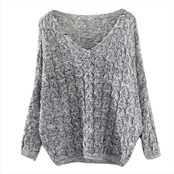 2021 womens openwork bat long sleeve loose v neck sweater casual fashion womens sweater 4 seasons s gray dark gray, White;black
2021 womens openwork bat long sleeve loose v neck sweater casual fashion womens sweater 4 seasons s gray dark gray, White;black