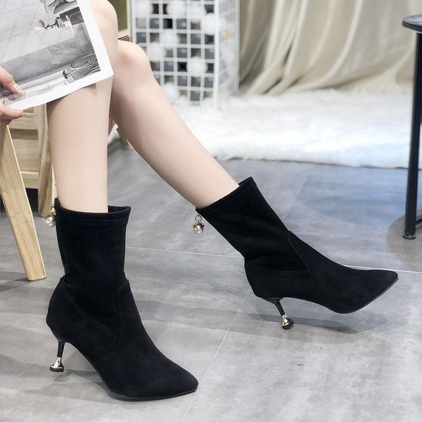 boots women's single spring autumn models classic black suede slim heel non-slip wild trendy temperament women shoes u23-95
boots women's single spring autumn models classic black suede slim heel non-slip wild trendy temperament women shoes u23-95