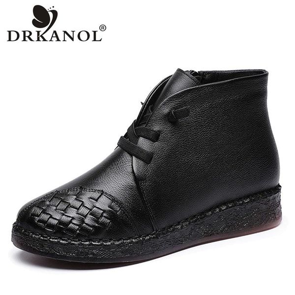 drkanol retro genuine leather women snow boots autumn winter handmade weaving warm cotton shoes women ankle boots big size 35-41, Black
drkanol retro genuine leather women snow boots autumn winter handmade weaving warm cotton shoes women ankle boots big size 35-41, Black