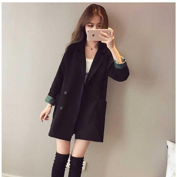 women's small suit jacket black 2020 spring and autumn korean-style loose and all-match double-breasted small suit, White;black
women's small suit jacket black 2020 spring and autumn korean-style loose and all-match double-breasted small suit, White;black