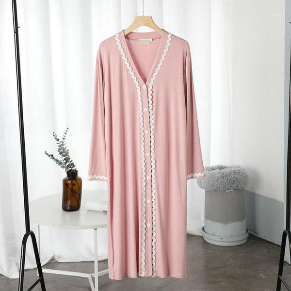 modal nightgown women long sleeve sleeping dress with button lace side knee length causal spring home wear1, Black;red
modal nightgown women long sleeve sleeping dress with button lace side knee length causal spring home wear1, Black;red