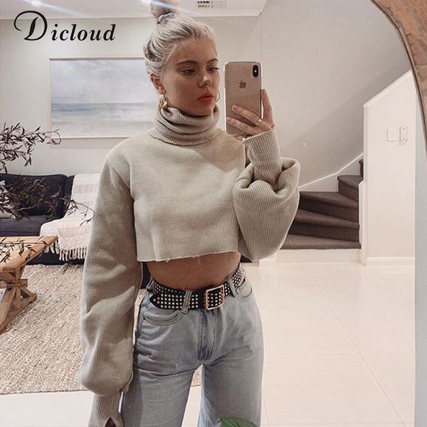 dicloud turtleneck women cropped sweater winter oversize long sleeve warm knitted pullovers fashion streetwear 201030, White;black
dicloud turtleneck women cropped sweater winter oversize long sleeve warm knitted pullovers fashion streetwear 201030, White;black