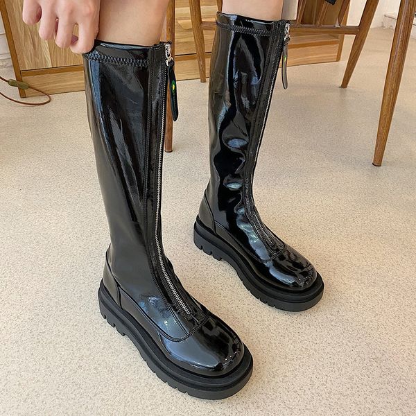 front zipper boots women 2020 autumn new high tube martin boots platform knight boots women shoes c1120, Black
front zipper boots women 2020 autumn new high tube martin boots platform knight boots women shoes c1120, Black