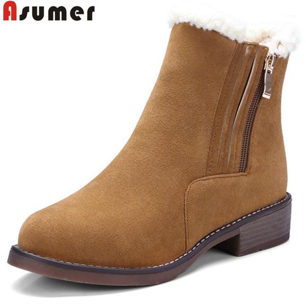 asumer big size 34-43 fashion winter boots round toe zip flock ankle boots for women low square heel keep warm ladies1, Black
asumer big size 34-43 fashion winter boots round toe zip flock ankle boots for women low square heel keep warm ladies1, Black